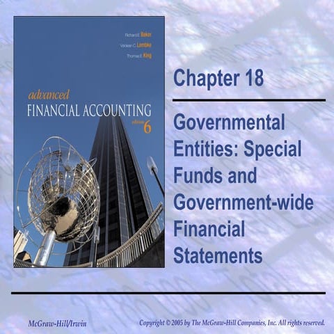 Governmental entities special funds and government wide financial statements