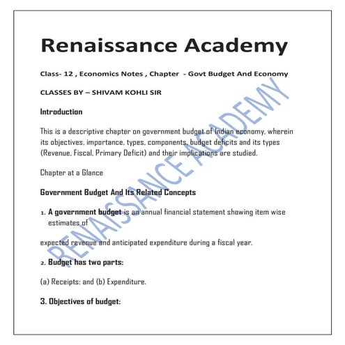 Government Budget and the Economy CLASS 12 NOTES (1).pdf