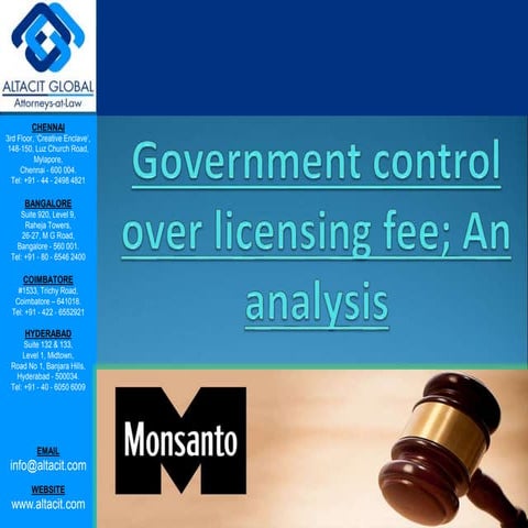 Protection of plant variety and farmer's right act 2001 | PPT