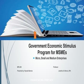 Government  Stimulus  Program  for MSMEs