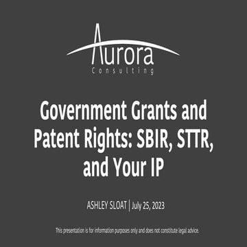 Government Grants and Patent Rights