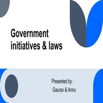 Government initiatives & laws | PPTX
