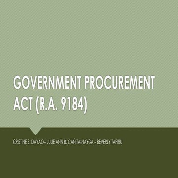 Government Procurement Act (RA 9184).pptx