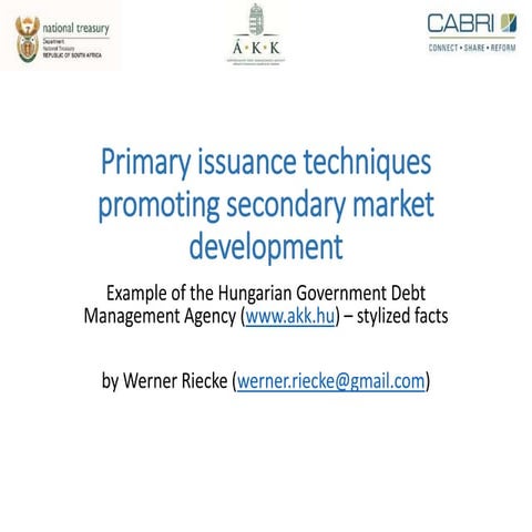 Government securities market development