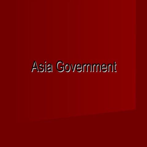 Governments of asia