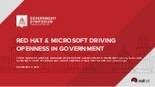Red Hat & Microsoft Driving Opennes...