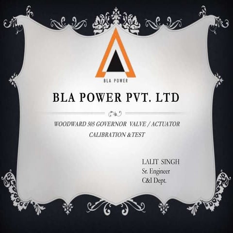 Governor Woodward 505 calibration