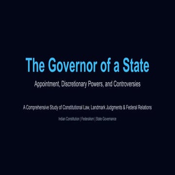 The governor of the state | PPTX