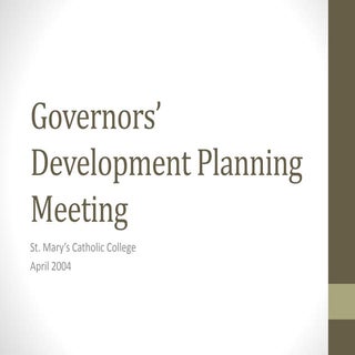 Governors development planning meet...