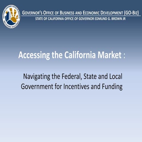 Governor¹s office of business and economic development