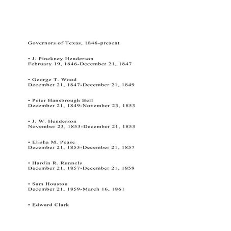 Governors of Texas, 1846present • J. Pinckney Henderso.docx