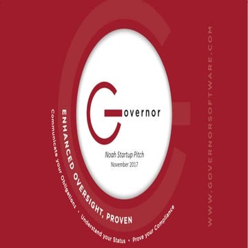 Governor Software - NOAH17 London
