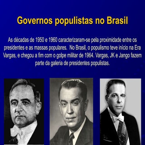 Governos poplistas no brasil | PPT