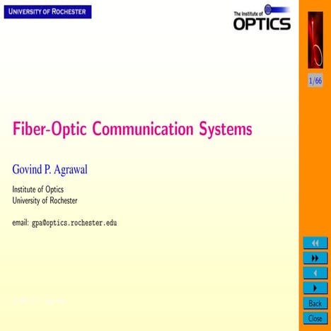 Optical fiber Communication | PPTX