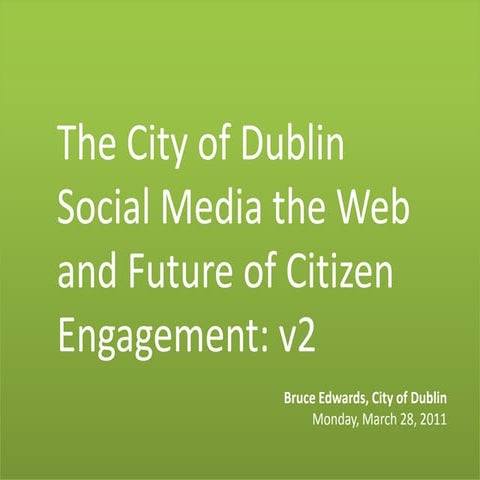 City of Dublin and the Future of Citizen Engagement v2