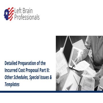 Govology Webinar: Detailed Preparation of the ICP Part II: Other Schedules, S...