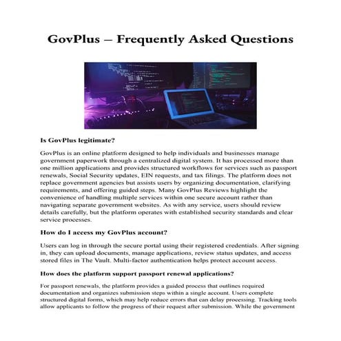 GovPlus Platform: Simplifying Government Paperwork Management and ...