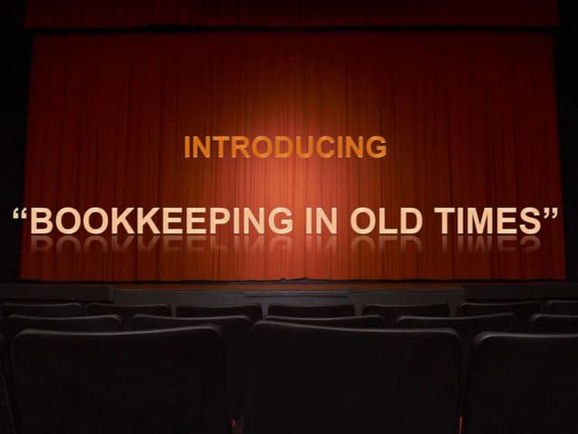 GovReports- The transition of Bookkeeping
