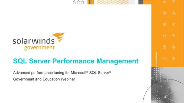 Government and Education Webinar: SQL Server—Advanced Performance ...
