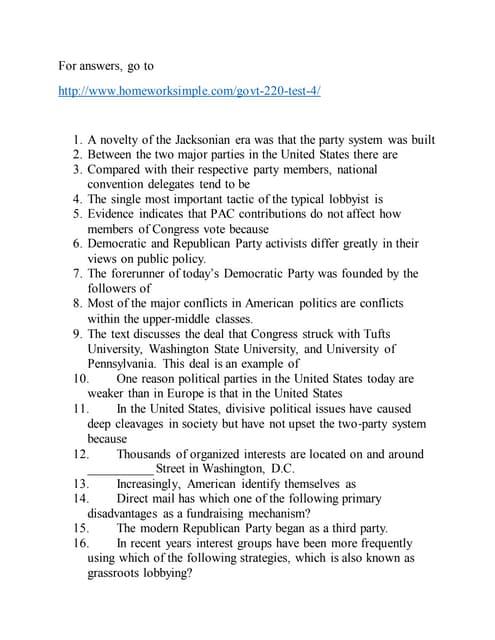 Liberty GOVT 220 test 4