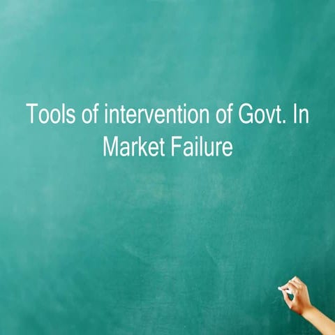 Govt intervention in economy
