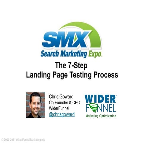Chris Goward smx east paid search Conversion Optimization Landing Page testing