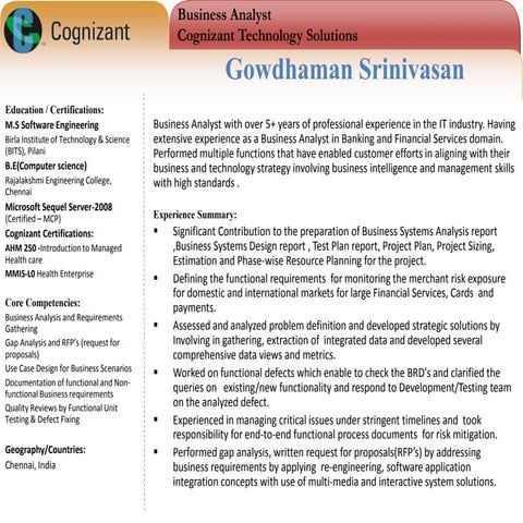 Gowdhaman srinivasan BA_profile_5yrsexp