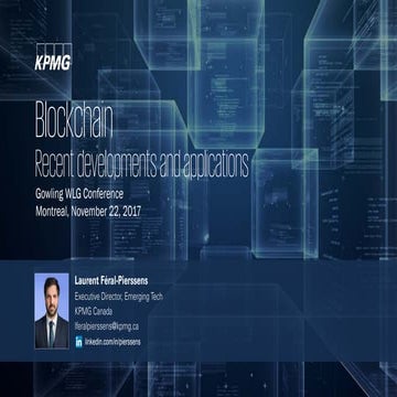 Blockchain: Recent developments and applications