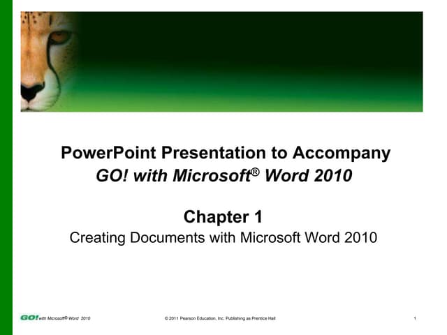 MS Word Chapter 1 PPT
