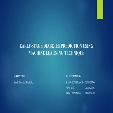 Early stage of diabetics prediction using machine learnin