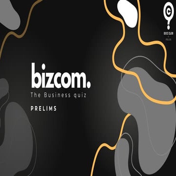 BUSINESS QUIZ PRELIMS | QUIZ CLUB OF PSGCAS | 9 SEPTEMBER 2024