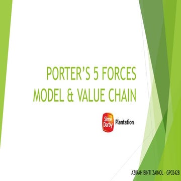 PORTER'S 5 FORCES MODEL & VALUE CHAIN