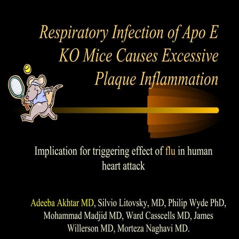 035 respiratory infection of apo e ko mice