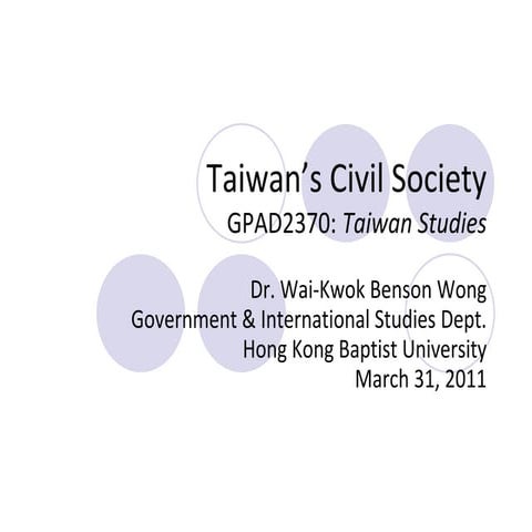 Civil Society in Taiwan