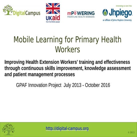 Mobile Learning for Primary Health Workers