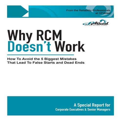 Why RCM Doesn't Work Report - Digital Version