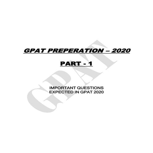 Gpat important questions with answers