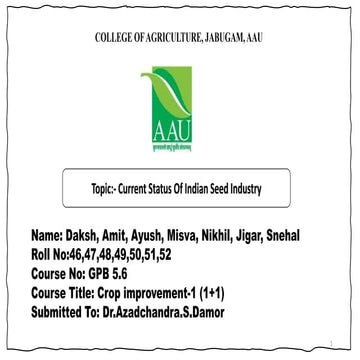 gpb(current stutus of indian seed industry).pptx