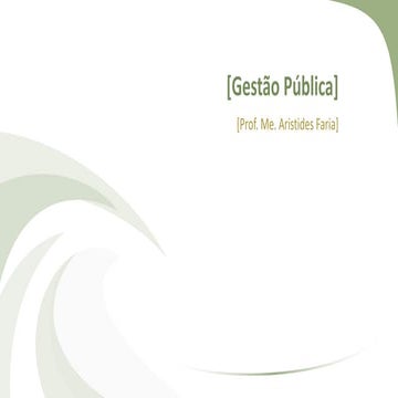 Gestão Pública: planejamento 2017