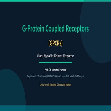 Comprehensive Overview of G-Protein Coupled Receptors (GPCRs) in Cell ...