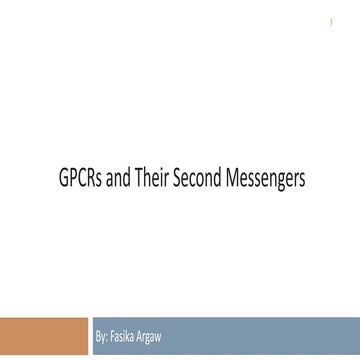 GPCRs and their second messengers
