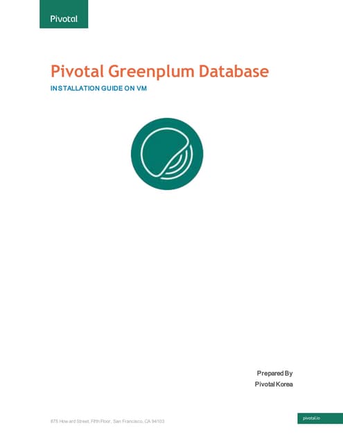 greenplum installation guide - 4 node VM 
