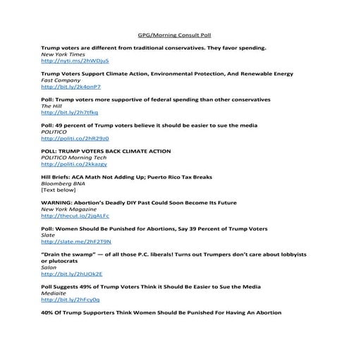 Recent GPG Poll Among Trump Voters