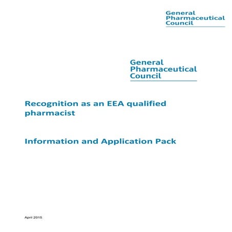 Gphc eea pharmacist_standard_information_pack_april_2015