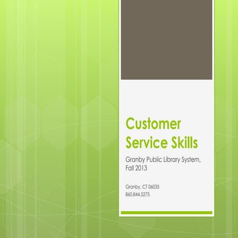 Basic Customer Service Skills