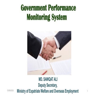 Comprehensive Overview of Government Performance Monitoring System and ...