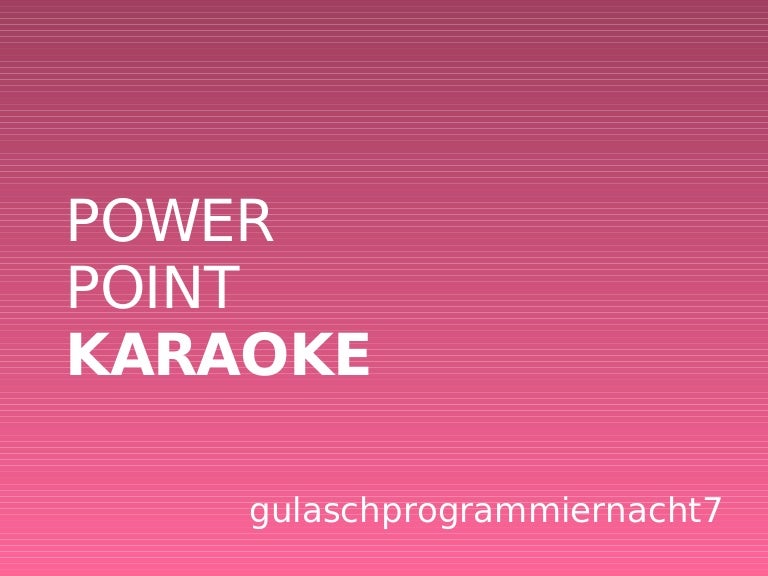 powerpoint karaoke