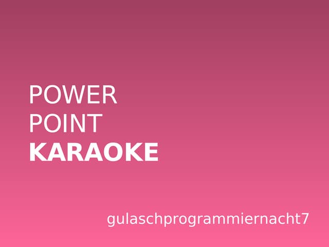 powerpoint karaoke