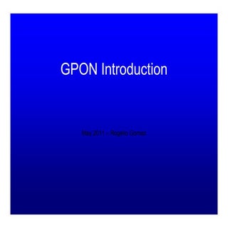 GPON Introduction