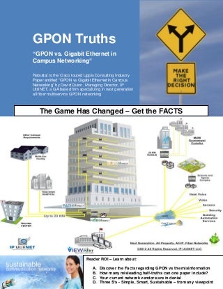 GPON vs. Gigabit Ethernet - Just the Facts